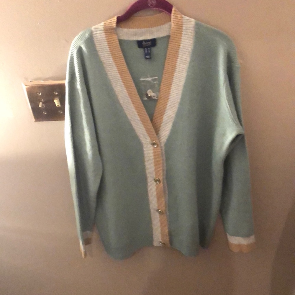 Button Down Cardigan.   Runs big